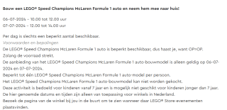 Bouw een LEGO Speed Champions McLaren Formule en neem hem gratis mee naar huis