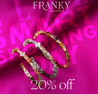 20% korting op alles bij Franky Amsterdam