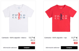POLO CLUB - Camisetas por 11,99€