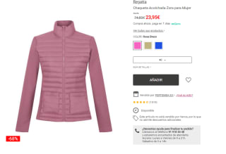 Chaqueta Acolchada Regatta Zora para Mujer por 23.95€