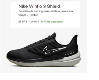 Zapatillas de Running para Hombre Nike Winflo 9 Shield por 65.97€