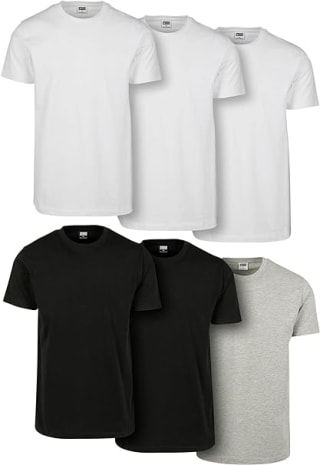 Urban Classics heren t-shirt 6- stuks voor €31,49 bij Amazon