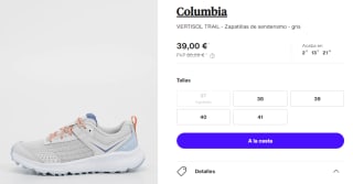 Zapatillas de Mujer Columbia VERTISOL TRAIL por 39€