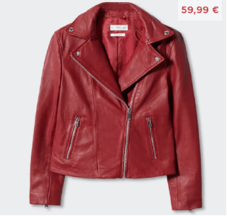Cazadora biker piel Mujer por solo 59,99€