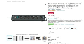 Brennenstuhl Premium-Line regleta de enchufes con 6 tomas de corriente por 9,10€