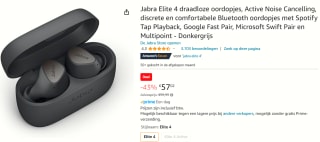 Jabra Elite 4 Active - Draadloze Sport Oordopjes voor €57,02 bij Amazon