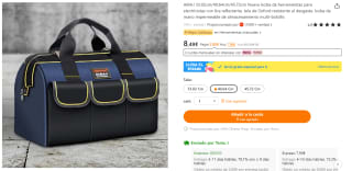 Bolsa de herramientas con tira reflectante tamaño 40cm por 8,49€