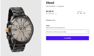 Reloj Cronografo para Hombre Diesel MS9 CHRONO por 91€
