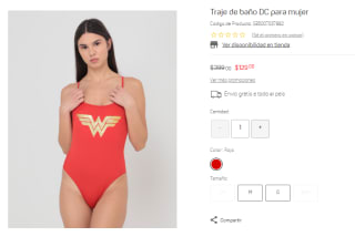 Traje de Baño DC Mujer Maravilla por $129 en Liverpool