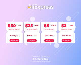 Cupones para Aliexpress (01 de Febrero)