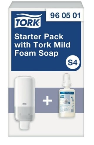 Tork startpakket met dispenser en milde schuimzeepvoor €1,20 bij Vikingdirect