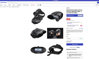 Dispositivo de Visión nocturna binocular BRESSER Digital 1x con Arnés de Cabeza por solo 119€