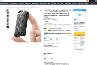 ORICO SSD 1TB Portable SSD 2000MB/s por solo 86,99€