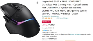 Logitech G502 X Plus draadloze gamingmuis voor €109,08 bij Amazon.nl