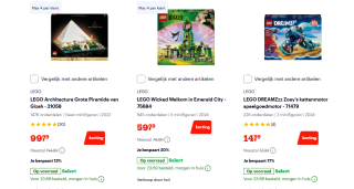 Tot 20% korting op meer dan 70 Lego sets bij Kruidvat