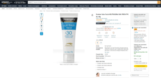 Protetor Solar Facial da NEUTROGENA SUN FRESH, Fator 30 - R$ 27,90