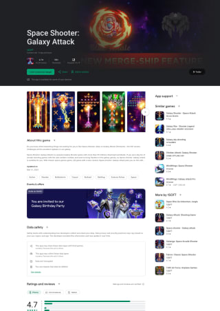 Space Shooter: Galaxy Attack Gratis en Google Play