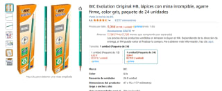 24 unidades BIC Evolution Original HB por 3,06€