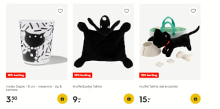 10% kassa korting op Takkie en Siepie bij de Hema