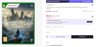 Juego Xbox Series X Hogwarts Legacy por 33.83€ (Cuenta Nueva 23.83€)