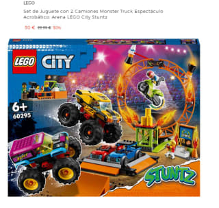 LEGO City Stuntz Espectáculo Acrobático, Arena por 50€
