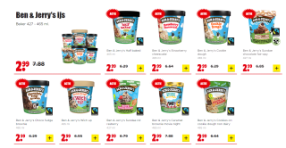 alle Ben & Jerry's ijs Beker 427 - 465 ml. + een PathéThuis Film voor €2,99 bij Dirk