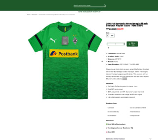 Camiseta Tercera del Borussia Mönchengladbach 2018-19 EvoKnit de jugador por 11,99€