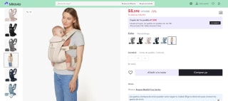 Mochila Portabebé Para Recién Nacidos varios colores a elegir por 55,59€ (45,59€ nuevo usuario)