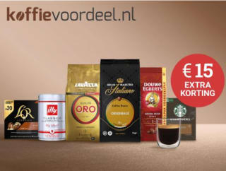 Koffievoordeel €15,00 kortingsvoucher voor 500 ING rentepunten