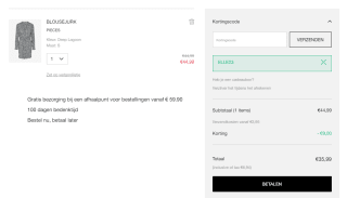 20% korting op alles bij Pieces