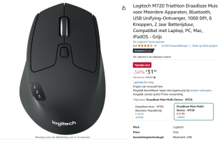 Logitech M720 Triathlon Wireless muis voor €49,95 bij Amazon