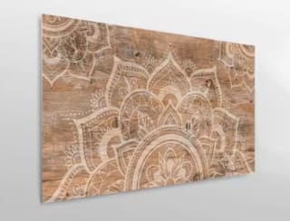 Cabecero Cama PVC Imitación Madera Clara Mandala 150x60cm por 20,50€