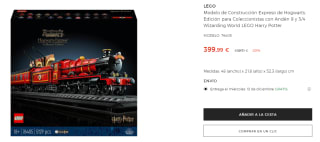 Lego Harry Potter Expreso de Hogwarts: Edición para Coleccionistas por 399,99€