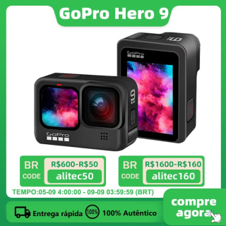 Câmera de ação da marca Gopro, modelo Hero9 - R$ 1.828,91