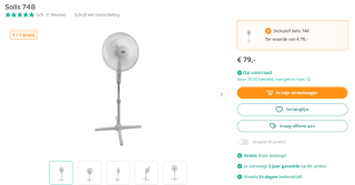1+1 gratis op Solis 748 ventilator bij Art & Craft