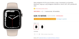 Smartwatch H10 Pro Serie 8 a $474 en AliExpress
