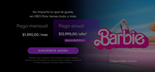 Suscripcion anual por $12990 en HBO Max