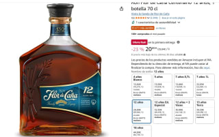 Ron Flor de Caña Centenario 12 años, 1 botella 70 cl por 20,89€