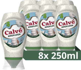 Calvé Knijpfles - Knoflooksaus 8 x 250 ml voor €8,50 bij Bol.com