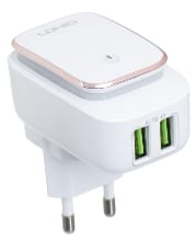 Cargador Ldnio A2205 2.4a Usb Dual Ilumina Cable Micro Usb por $1.990