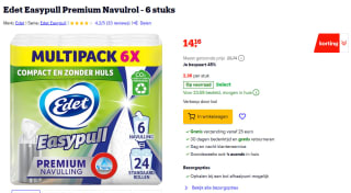 6 navulrollen Edet Easypull Premium voor €14,16 bij Bol