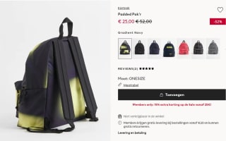 Eastpak Padded Pak'r rugzak voor €25 bij H&M