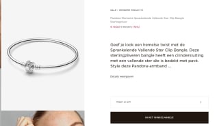 Pandora Zilveren bedelarmband met vallende ster clipsluiting 21cm voor €19 bij Pandora