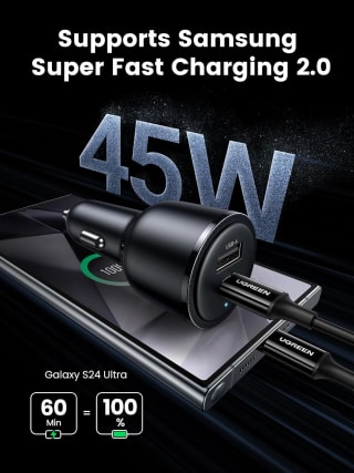 UGREEN 69W Type C PD PPS 2.0 Snellader voor in de auto €15,99 bij Amazon