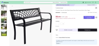 Banco de Jardín de hierro por 55,99€ (45,99€ nuevo usuario)