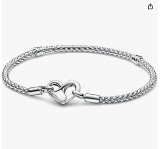 Bracelet Pandora maille cloutée 19cm à 60€