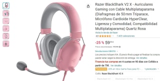 Auriculares Gaming Razer BlackShark V2 X por 59,99€