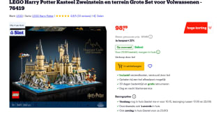 LEGO Harry Potter Kasteel Zweinstein en terrein 76419 voor €98,99 bij Bol.