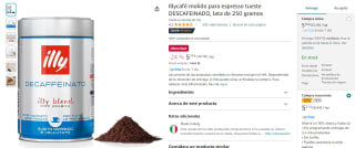 Illycafé molido para espresso tueste Descafeinado, lata de 250 gramos por 5,21€