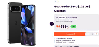 Google - Pixel 9 Pro - 128GB - Obsidian voor €699 bij Ibood